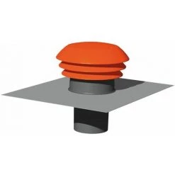 THERMOR Entrée / Sortie D'air Toiture Rouge Ø 160 Mm