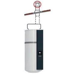 Terminal Ventouse Vertical Noir 80/125 THERMOR - 354633